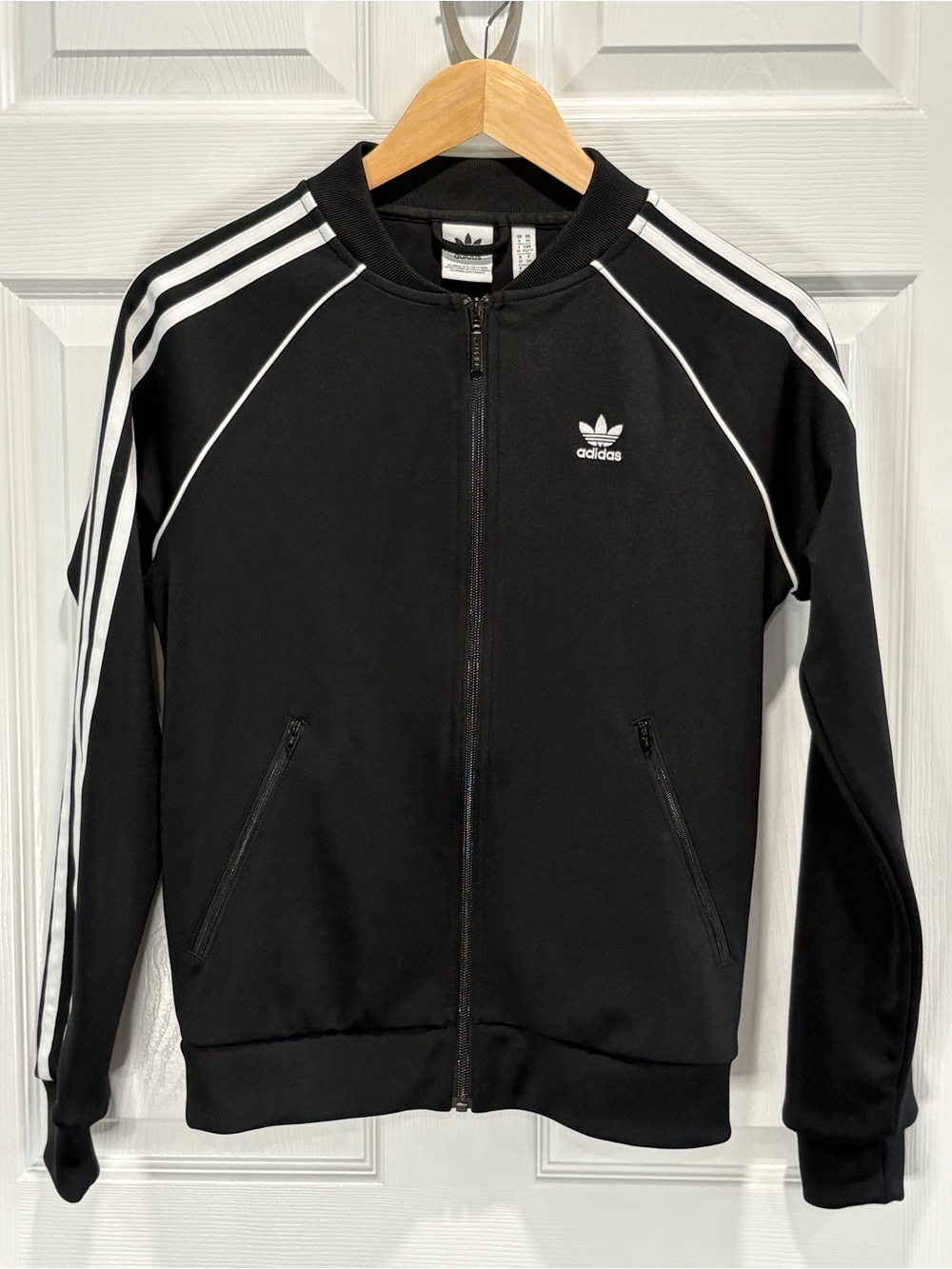 adidas Originals Adicolor Classics SST Black Track Jacket Black White, Size XS